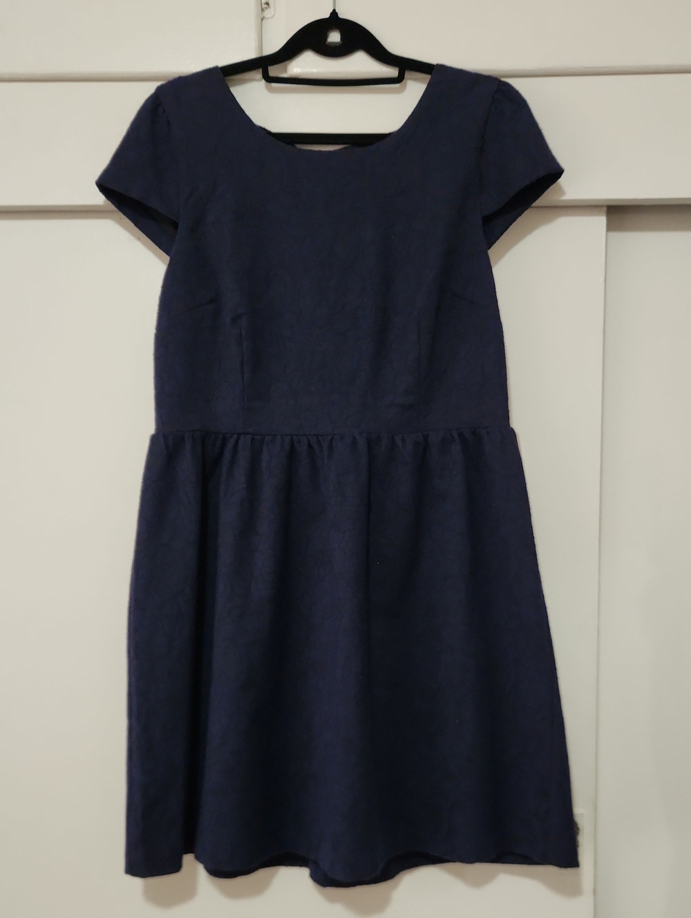 Forever 21 Navy Scoop-Neck Fit & Flare Dress